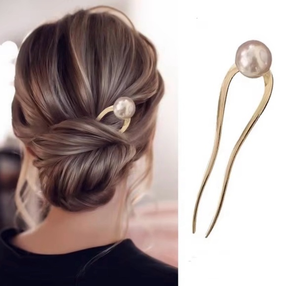 Pearl Hair pin Hair Clip - Picture 1 of 3
